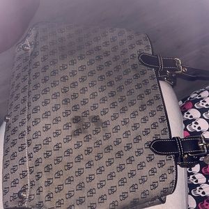 Black and Grey Dooney and Burke Purse and Wallet Set